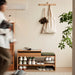 Scandinavian Cherry Wood Shoe Changing Bench MORI
