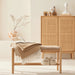 Scandinavian Oak Wood Shoe Changing Bench FUJI