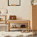 Scandinavian Oak Wood Shoe Changing Bench FUJI