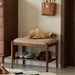 Japandi Oak Wood Shoe Changing Bench FUJI WALNUT