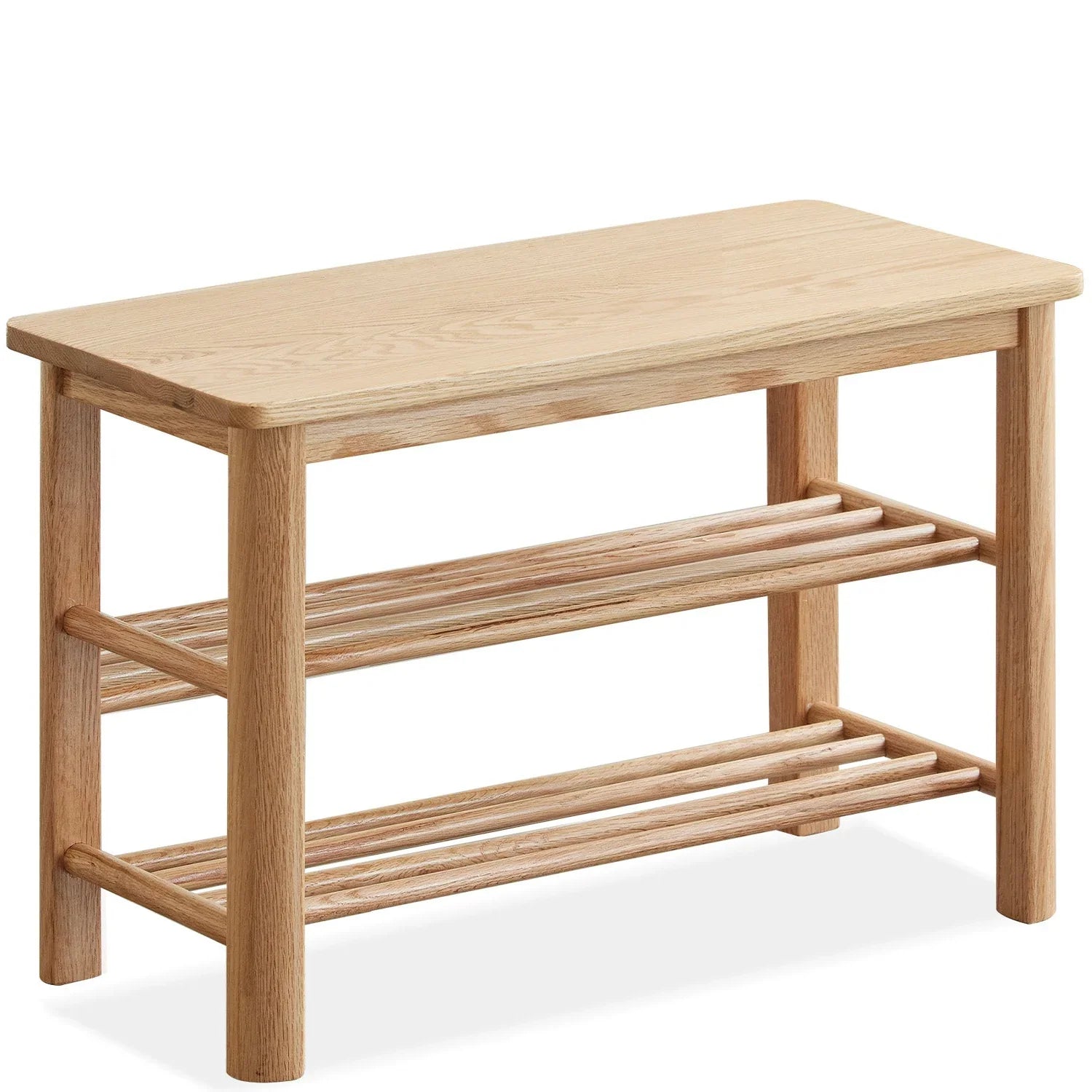 Scandinavian Oak Wood Shoe Shelf FUJI