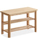 Scandinavian Oak Wood Shoe Shelf FUJI
