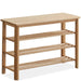 Scandinavian Oak Wood Shoe Shelf FUJI
