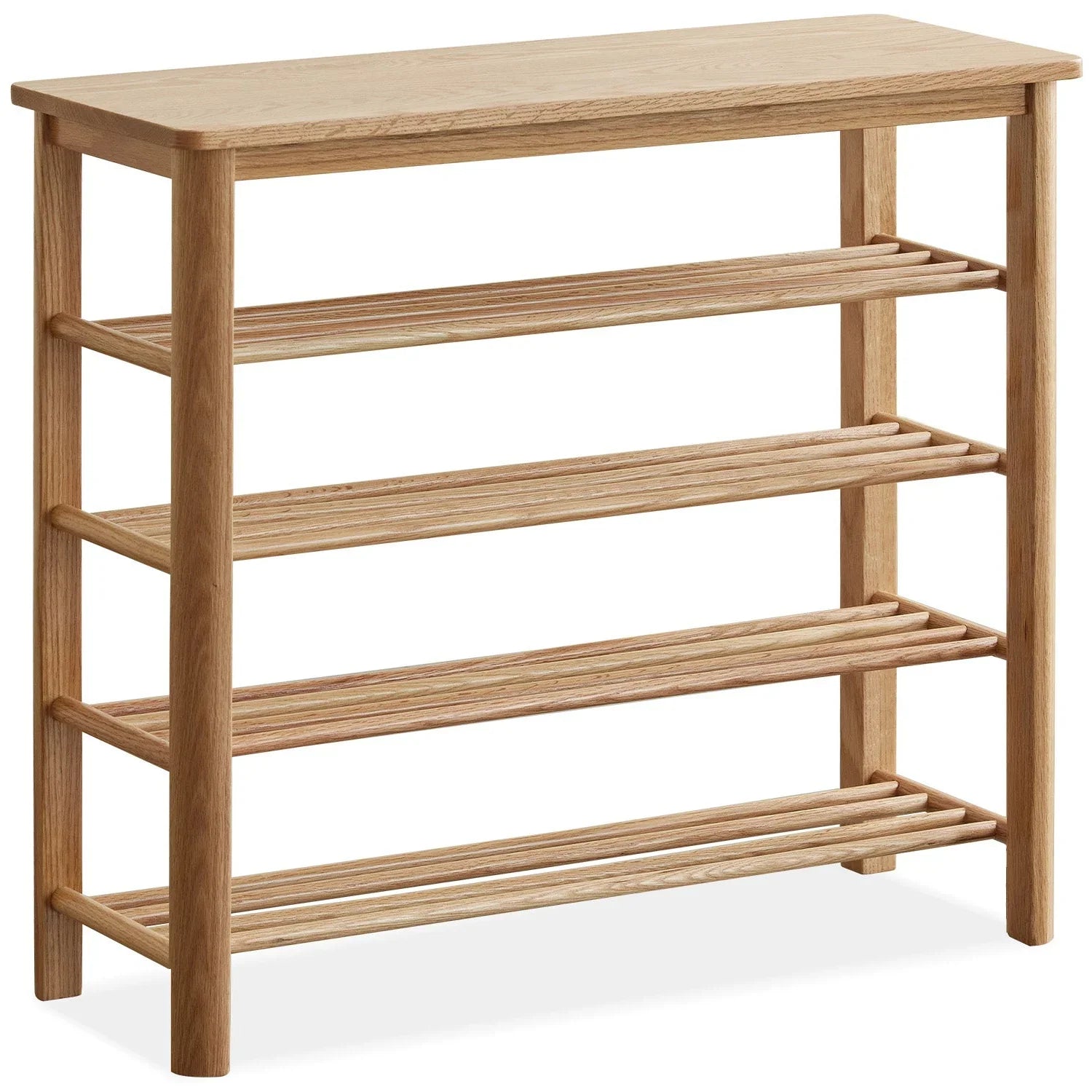 Scandinavian Oak Wood Shoe Shelf FUJI