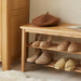 Scandinavian Oak Wood Shoe Shelf FUJI