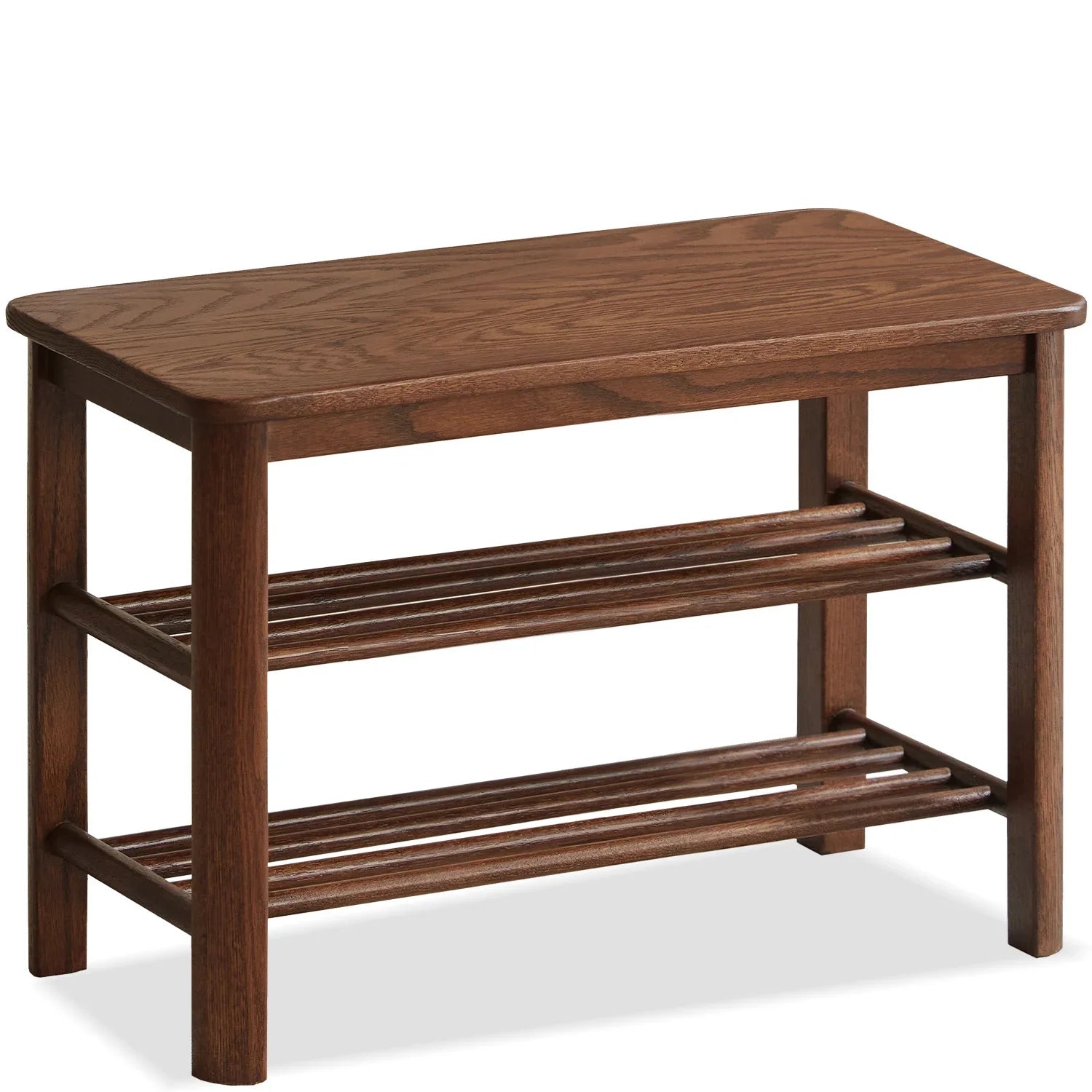 Japandi Oak Wood Shoe Shelf FUJI WALNUT