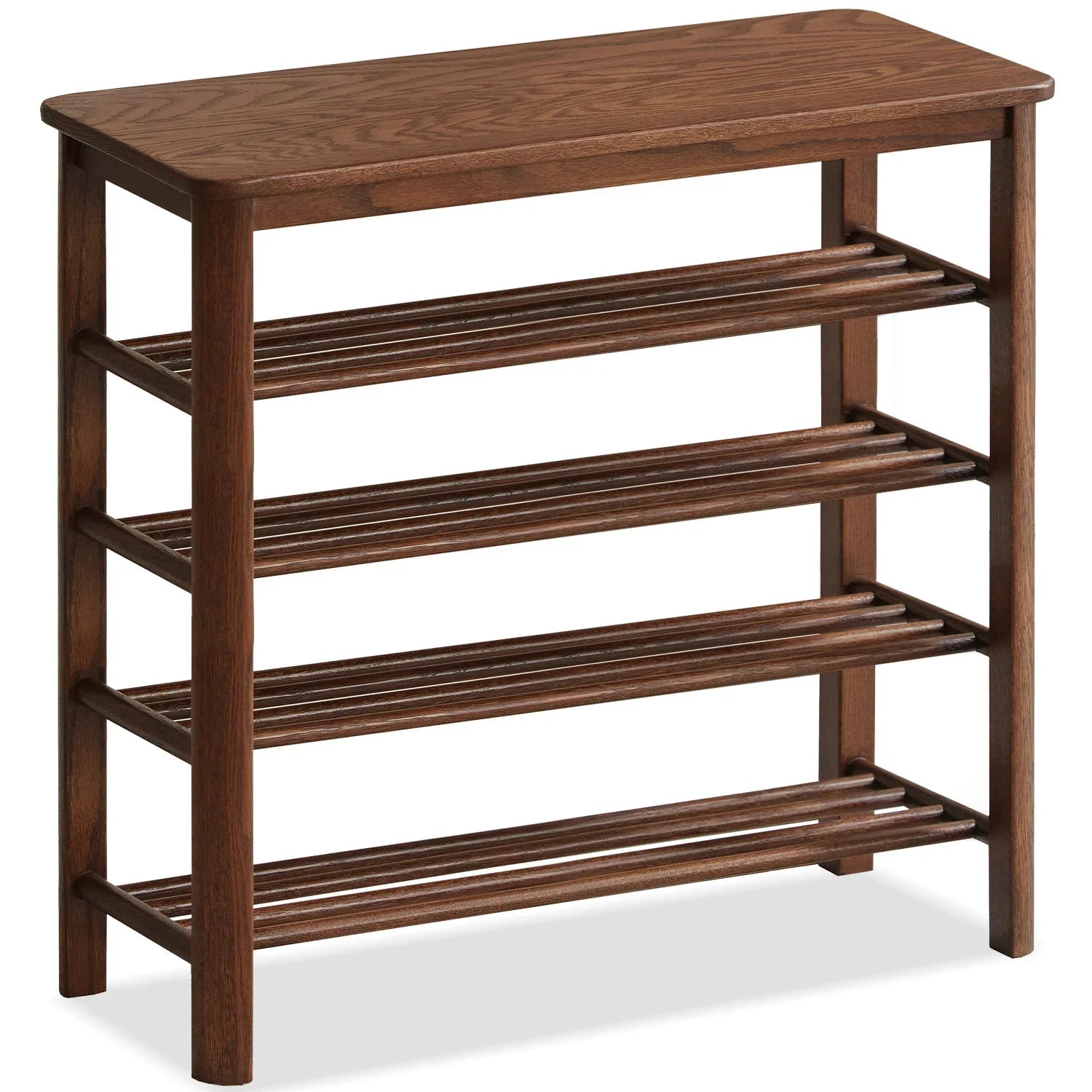 Japandi Oak Wood Shoe Shelf FUJI WALNUT