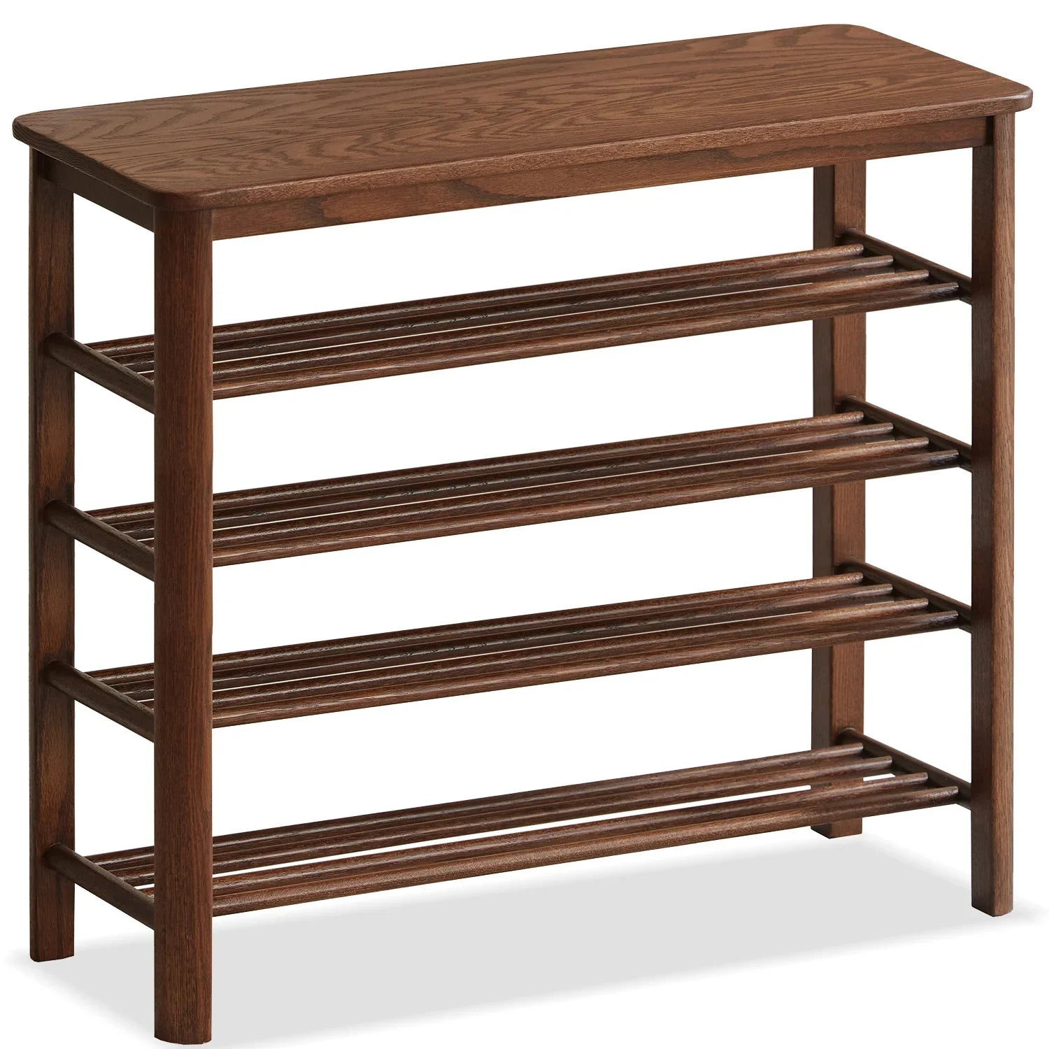 Japandi Oak Wood Shoe Shelf FUJI WALNUT