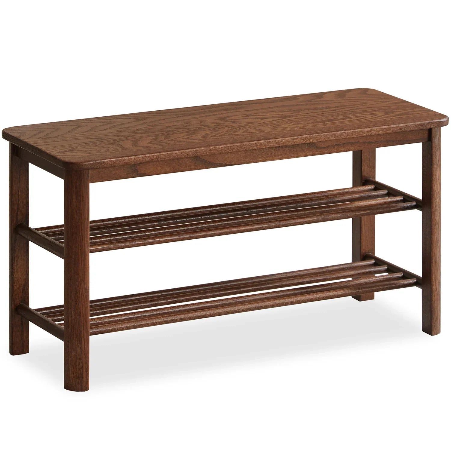 Japandi Oak Wood Shoe Shelf FUJI WALNUT
