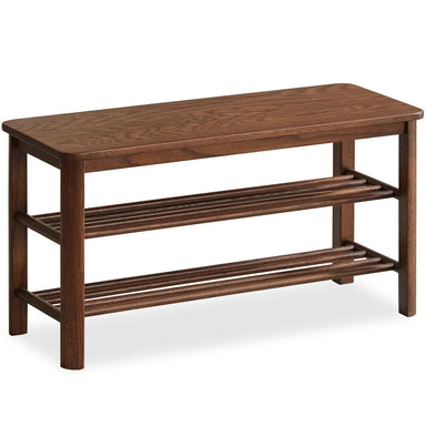 Japandi Oak Wood Shoe Shelf FUJI WALNUT