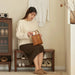 Japandi Oak Wood Shoe Shelf FUJI WALNUT