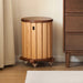 Scandinavian Oak Wood Stackable Stool With Wheels FRIDAY
