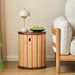 Scandinavian Oak Wood Stackable Stool With Wheels FRIDAY