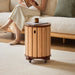 Scandinavian Oak Wood Stackable Stool With Wheels FRIDAY