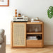 Scandinavian Oak Wood Wheel Tea Side Table VINE