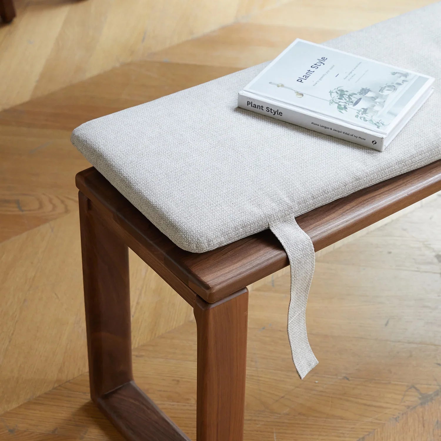 Scandinavian Removable Padded Bench Cushion CHEESE