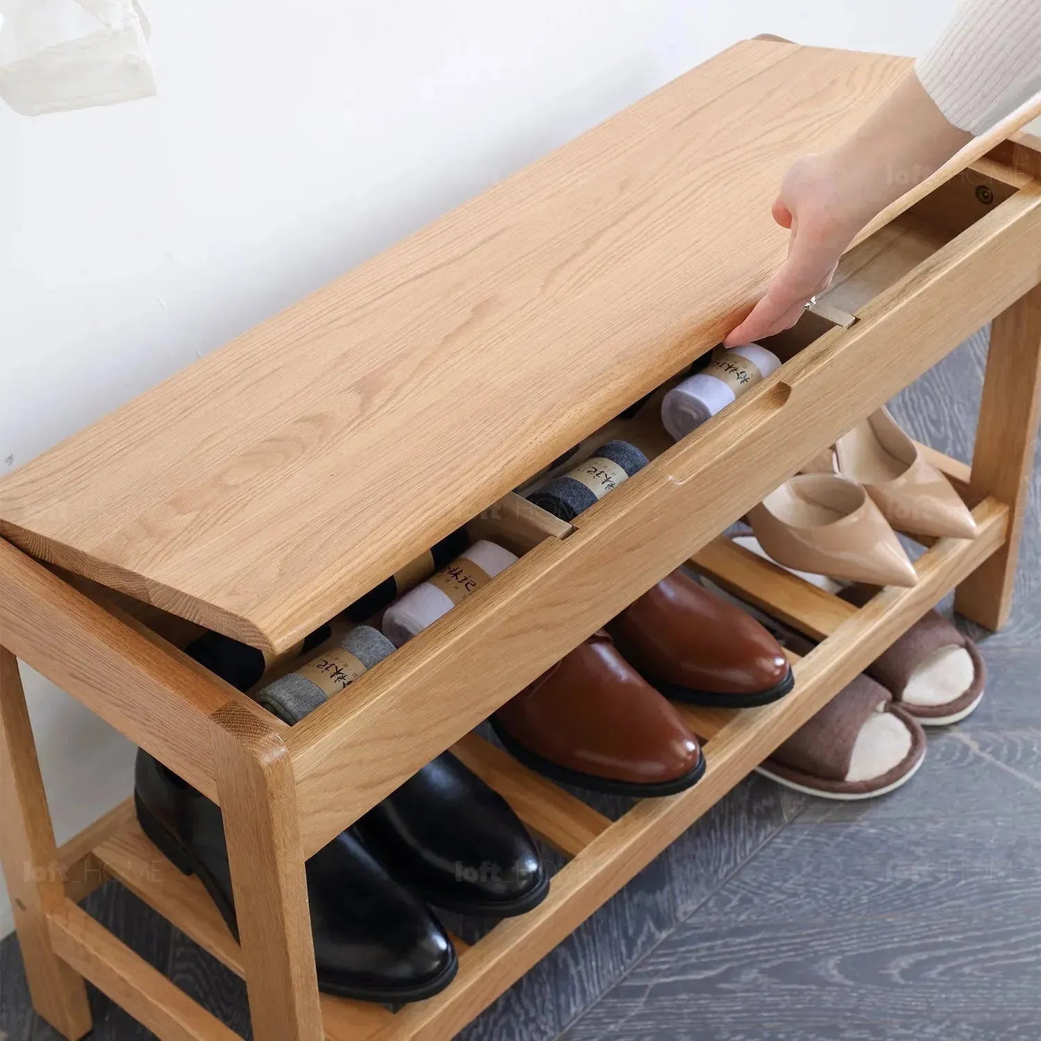 Scandinavian Wood Footstool NORWAY