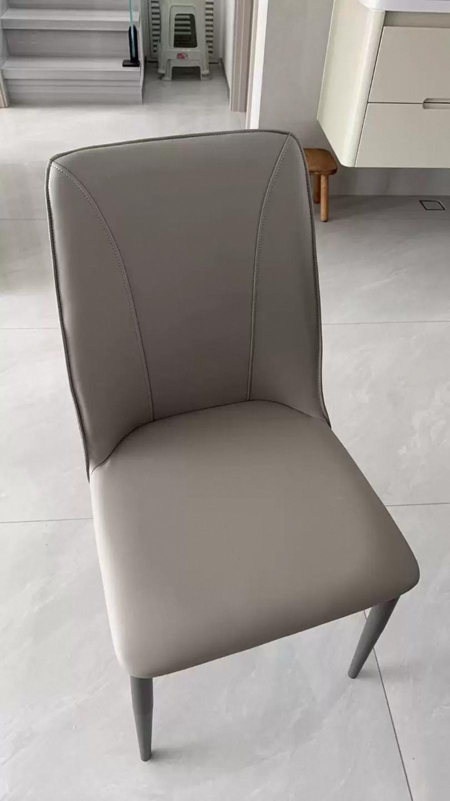 Sharon SHERATON Modern Minimalist Leather Dining Chairs Scandinavian Italian Design