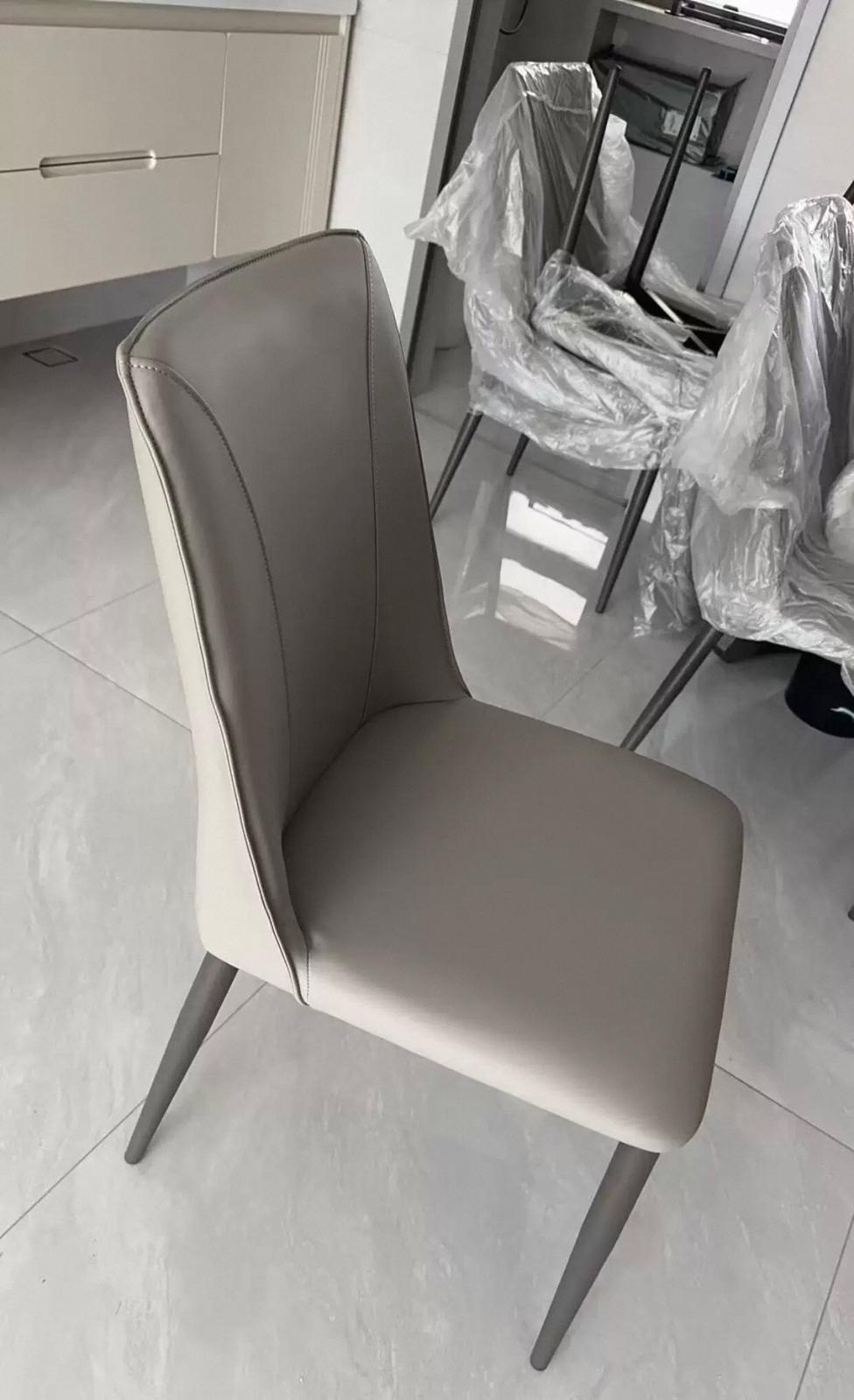 Sharon SHERATON Modern Minimalist Leather Dining Chairs Scandinavian Italian Design