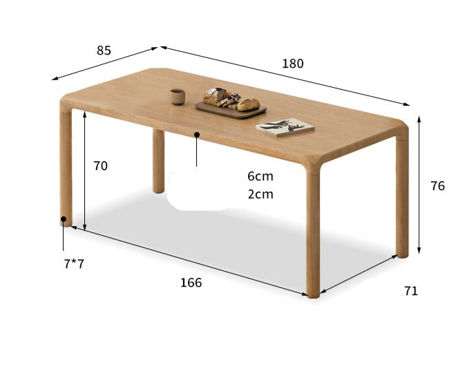 HERLAD HAMPTON Scandinavian Japanese Solid Wood Dining Table