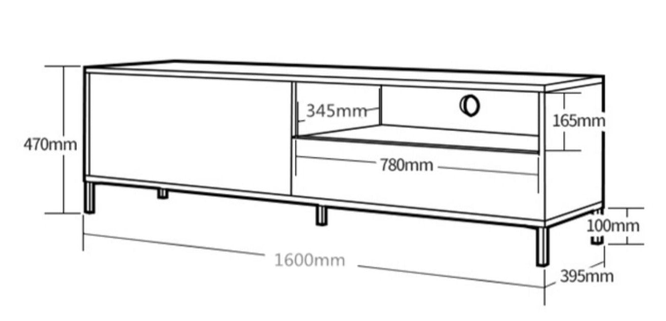 JANSEN COURTYARD Scandinavian Solid Wood TV Console