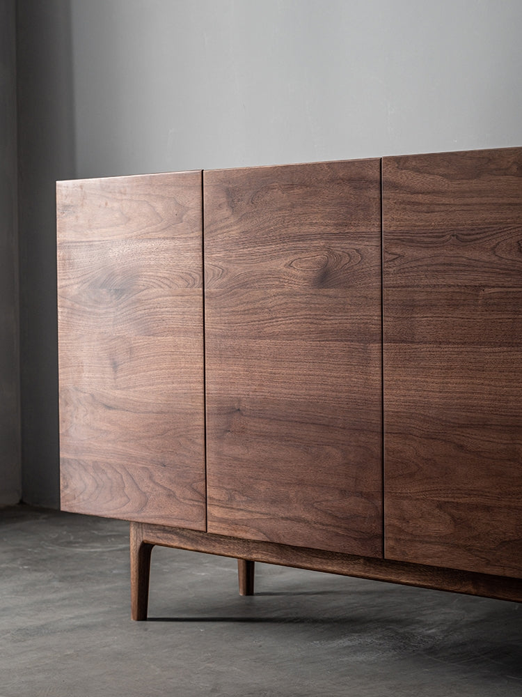 GUSTAVUS COURTYARD Scandinavian American Dark Walnut Solid Wood Sidebo