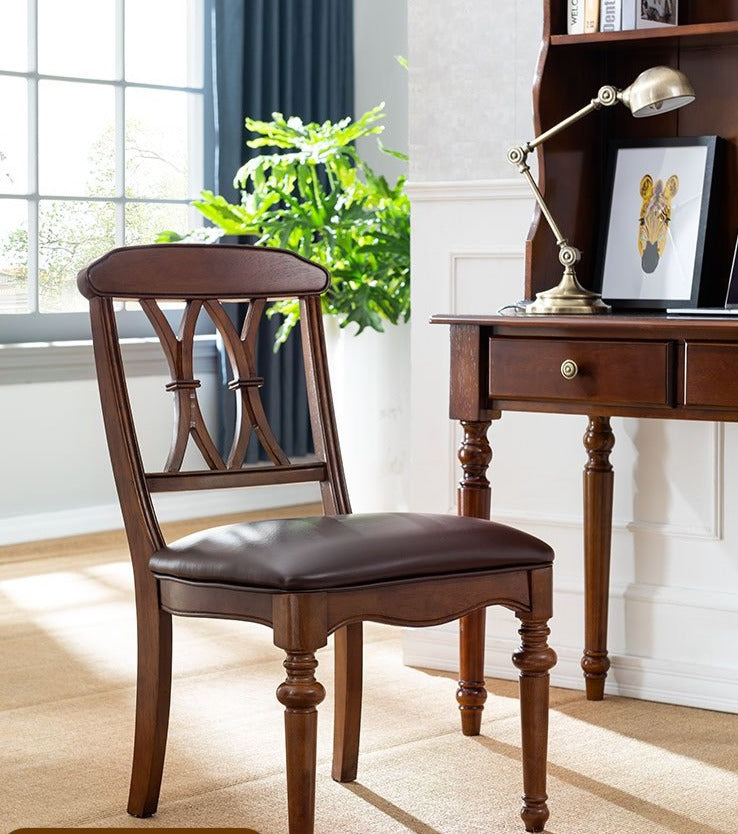 ABEL Writing Desk Solid Wood With Bookshelf Display