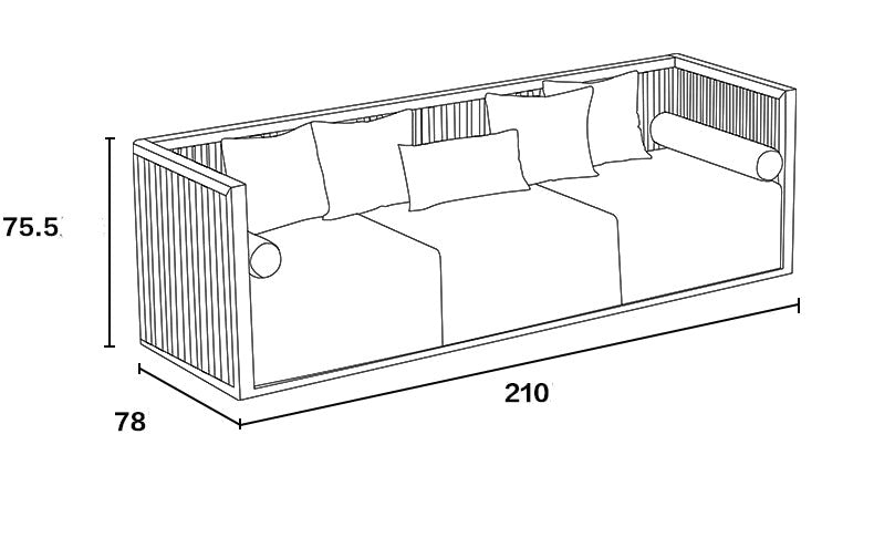 ANIYAH OHIO HILTON Japanese Latex Sofa Nordic Ash