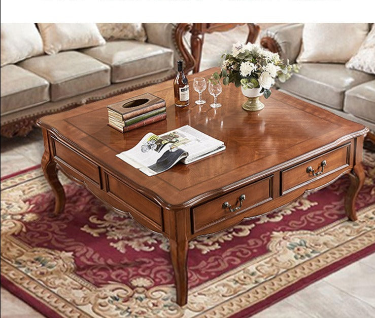 AVA HILTON American Style Solid Wood Square/Rectangular Coffee Table