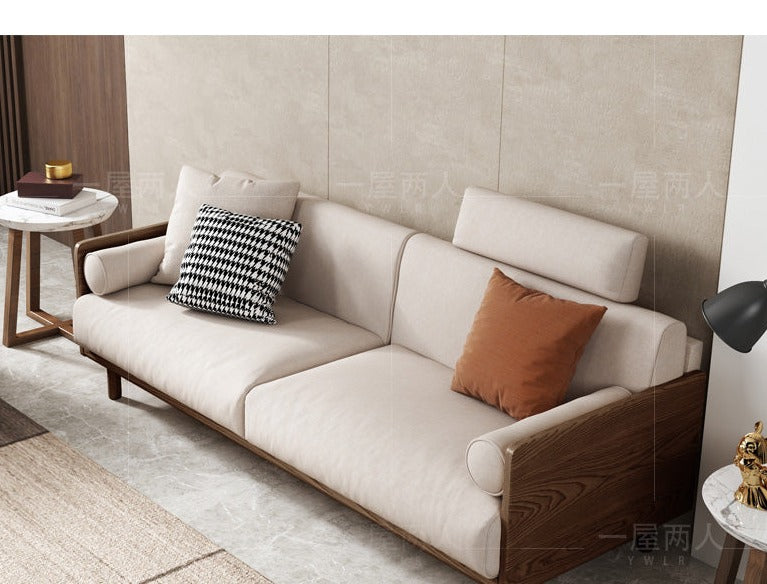 Avery Solid Wood Sofa Anese Style