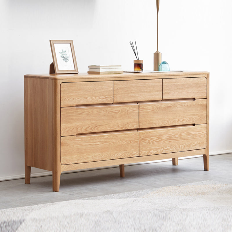 red oak dresser EMERSYN HYATT Solid Wood Chest of Drawers North American Hardwood Red — lauralaurenliving