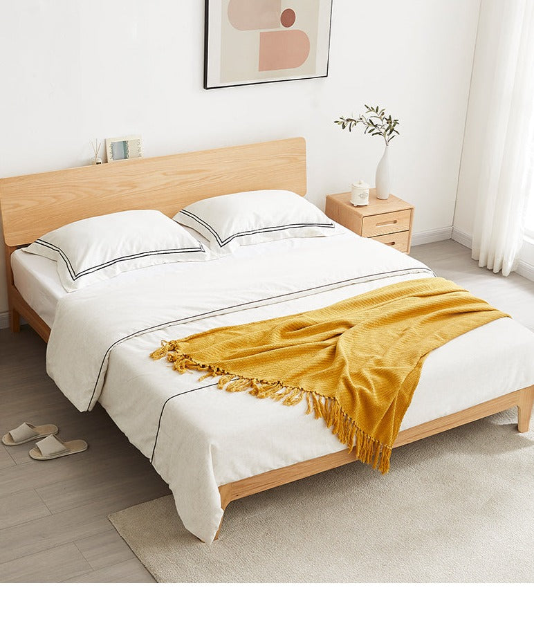 WAREHOUSE SALE EVA BRYSON Japanese Nordic Bed Single / Queen Bed Solid Wood ( Discount Price from $1099 )