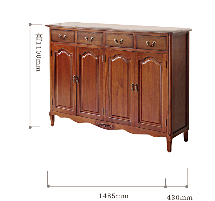 Elena New York Sheraton Buffet Cabinet Sideboard Solid Wood American Style ( Select from 6 Design Size )