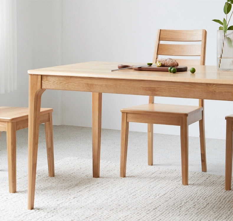 JAKIRA Japanese Nordic Scandinavian Solid Wood Dining Table and Chair