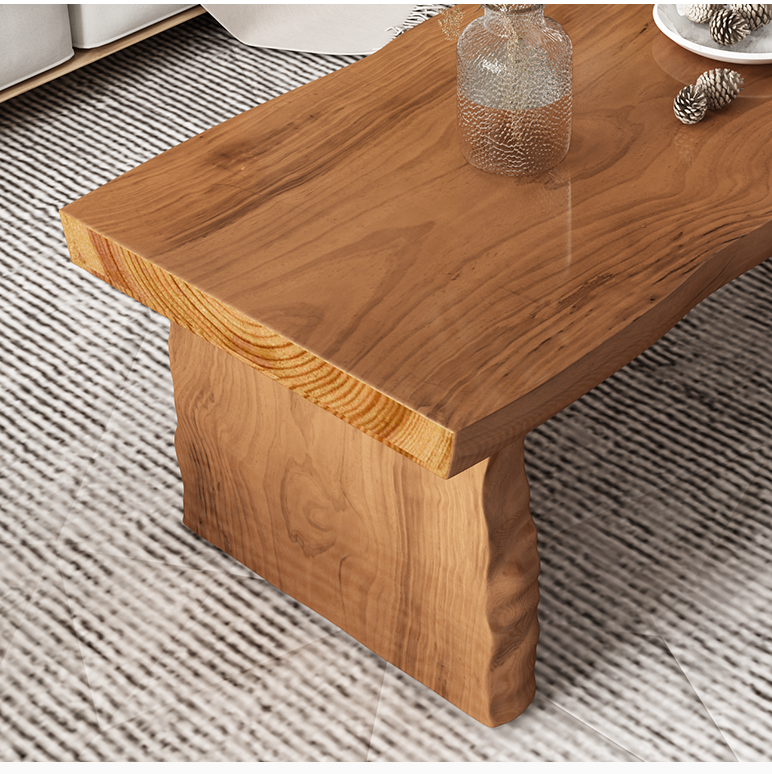 JAXSON Live Edge Coffee Table Solid Wood Nordic