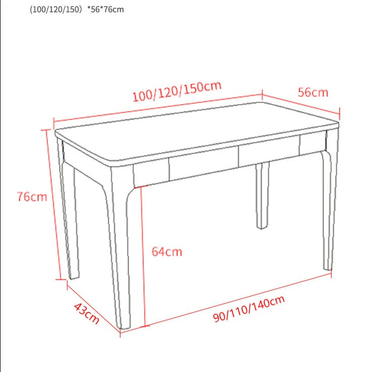 LYDIA CARLTON Writing Desk Solid Wood Desktop Computer Table