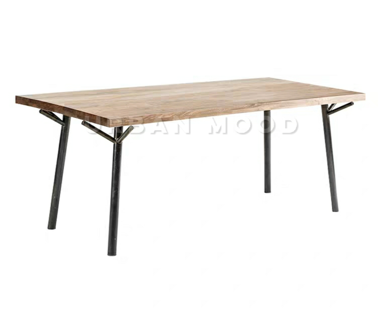 HAZEL Modern Industrial Solid Wood Study Table