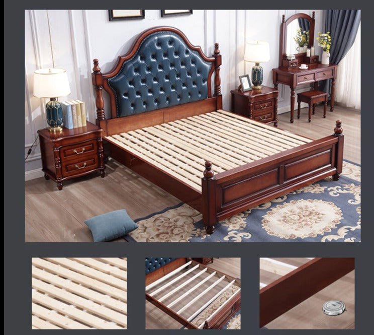 Lucy Boston Hilton Bed American Classic Solid Wood ( Select from 2 Size  2 Color )