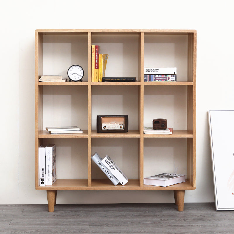 Madison Teak Bookcase Cube Nordic Solid Wood Bookshelf