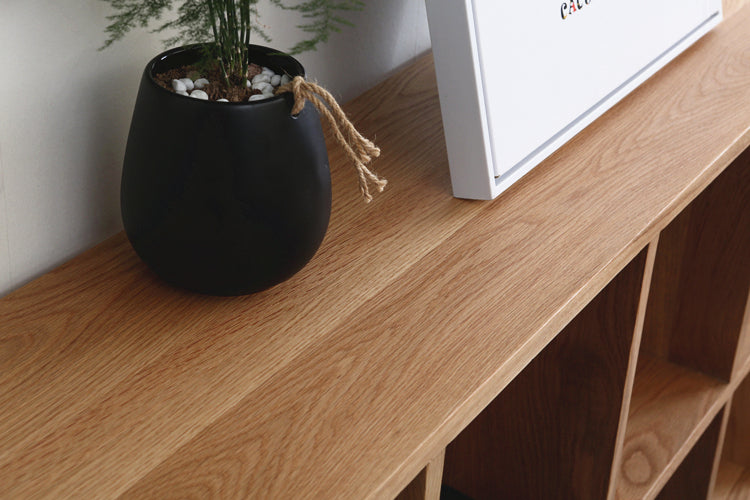 Madison Teak Bookcase Cube Nordic Solid Wood Bookshelf