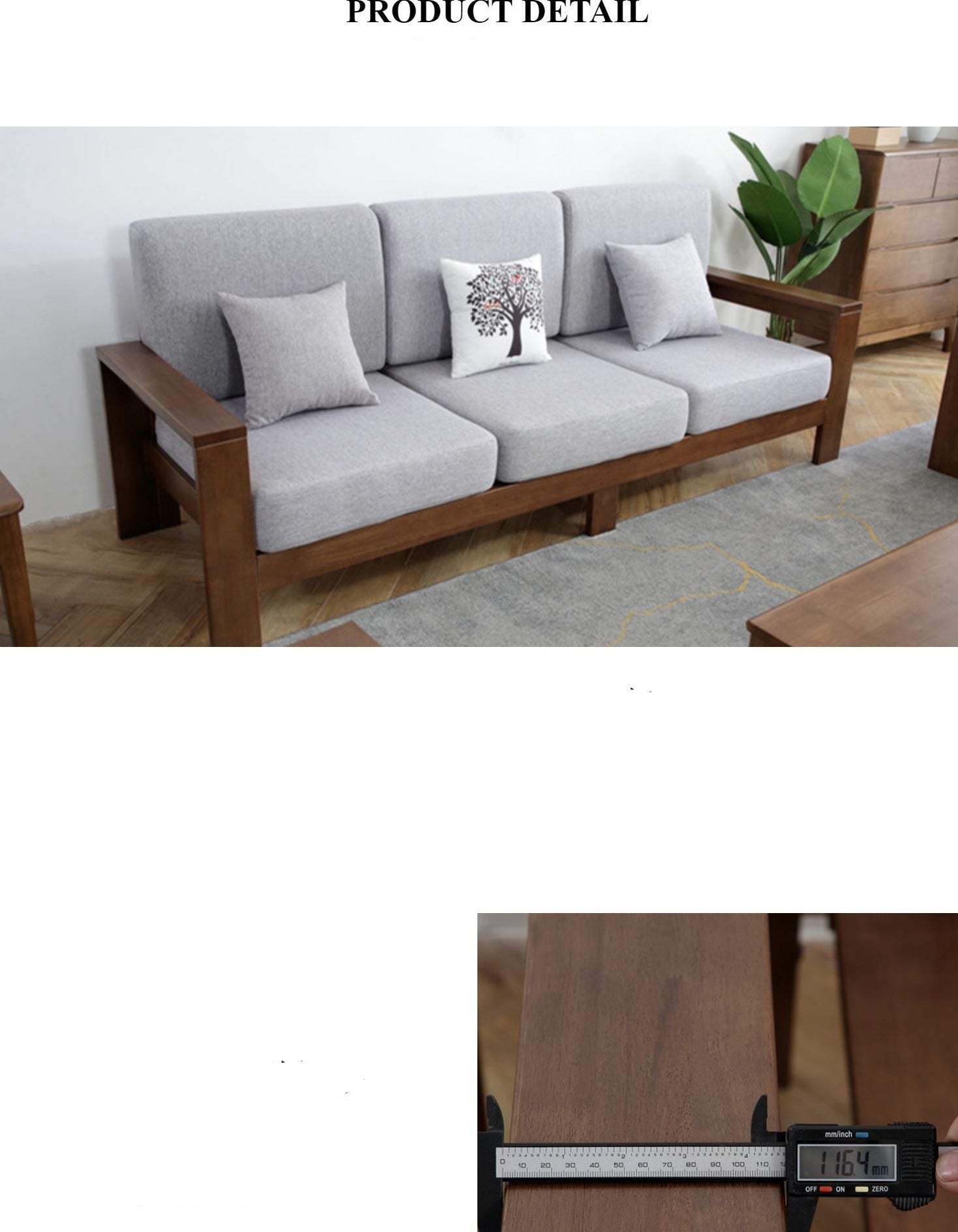 NORA Scandi Japanese Daybed Sofa Solid Wood Nordic ( Select From 3 Sizes )