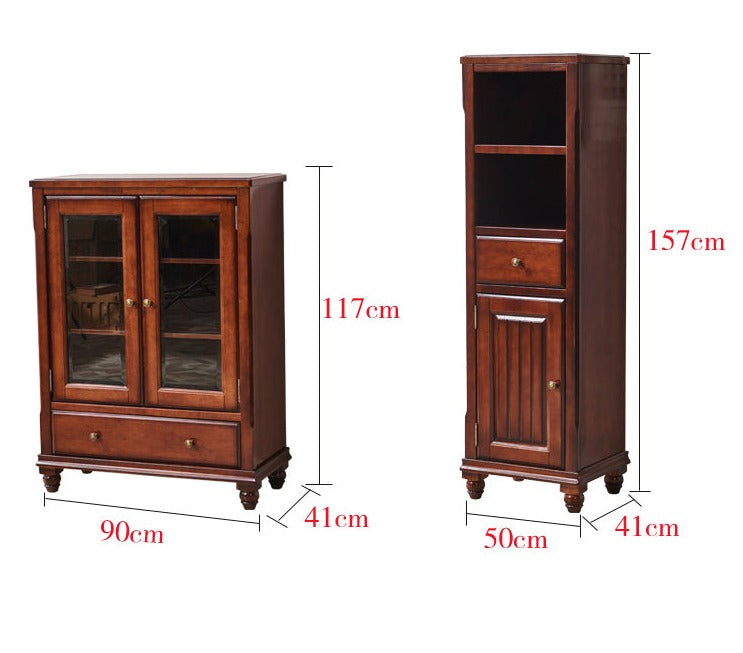 NATALIE TV Console Cabinet Display American Solid Wood