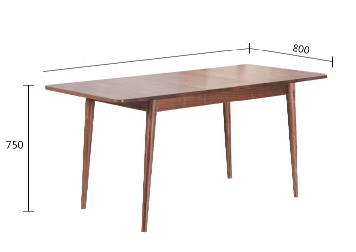 INGGERG HAMPTON Scandinavian Solid Wood Extendable Dining Table Set