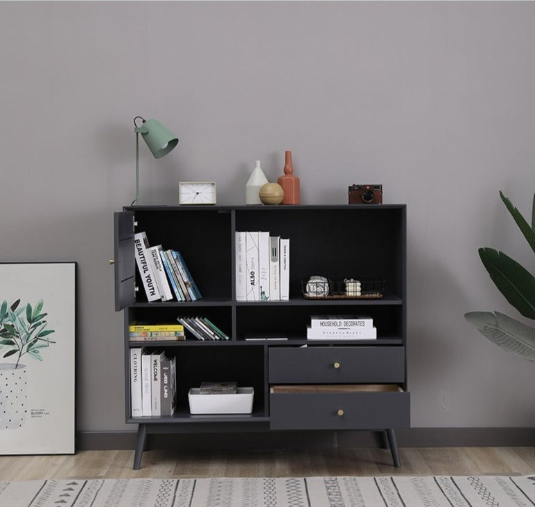 ROBERT Minimalist Bookcase Display Solid Wood