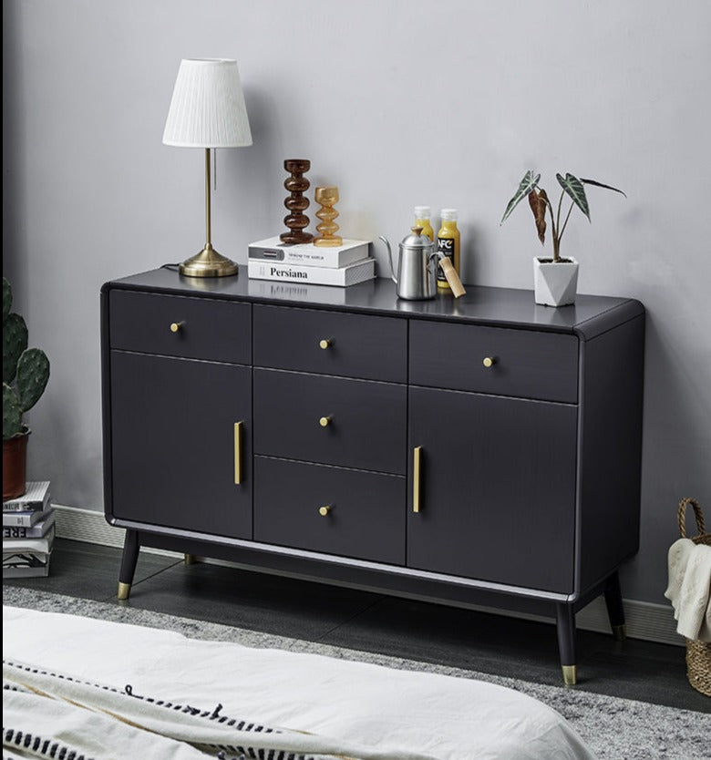 RYLEE COURTYARD Buffet Cabinet for Cloth, Wine, Shoe Etc ( Grey, Walnut, Natural, White Color ) Chest of Drawers