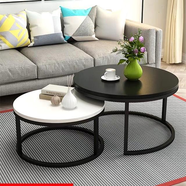 ANNABELLE Monochrome Round Coffee Table