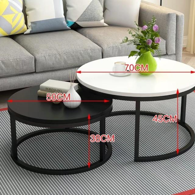 ANNABELLE Monochrome Round Coffee Table