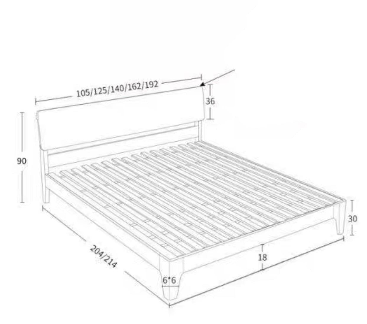 WAREHOUSE SALE EVA BRYSON Japanese Nordic Bed Single / Queen Bed Solid Wood ( Discount Price from $1099 )