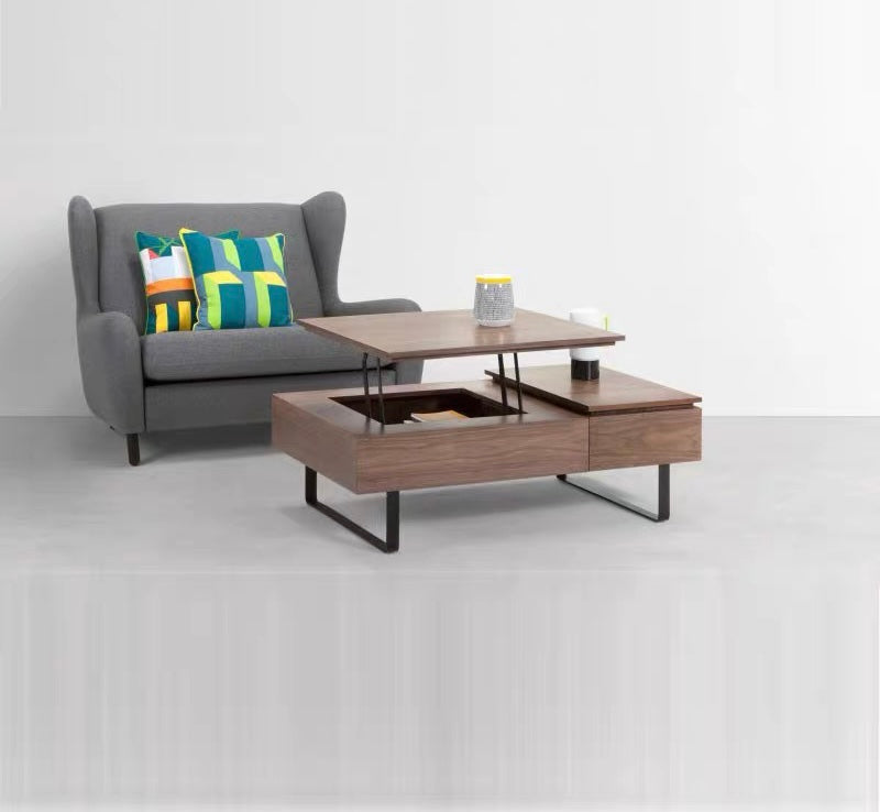 Leeson Solid Wood Lifting Coffee Table Modern Minimalist